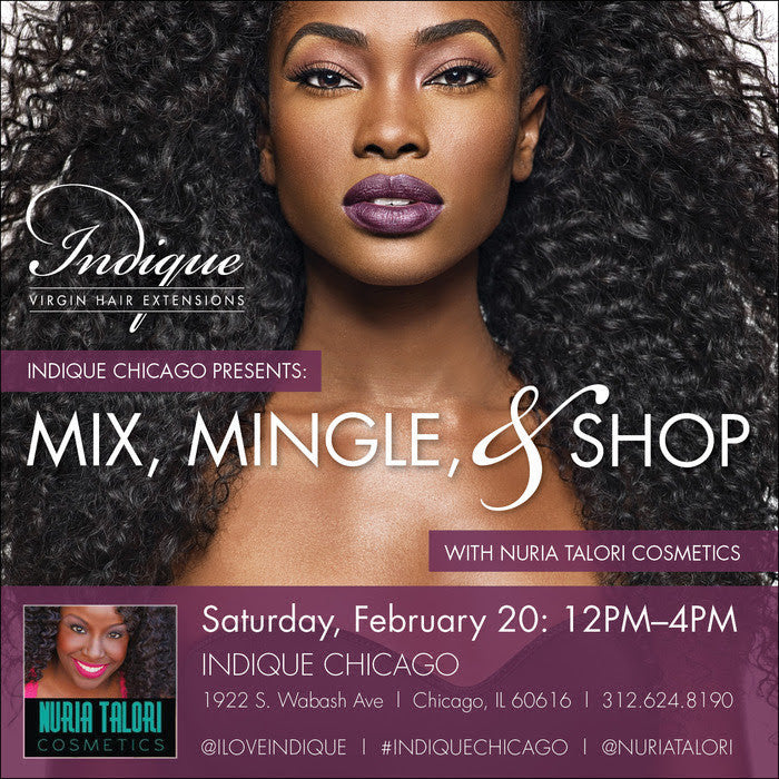 Nuria Talori Partners with Indique Chicago for "Mix, Mingle and Shop" Event on February 20, 2016